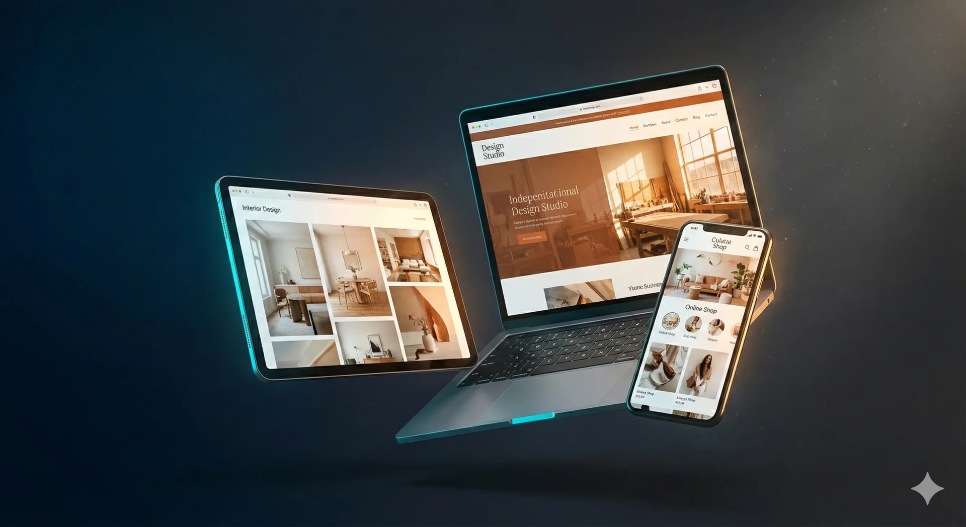 Portfolio showcase of web development projects and successful client websites